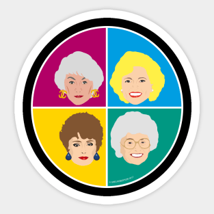 The Golden Girls - Complete Set of all four Sticker